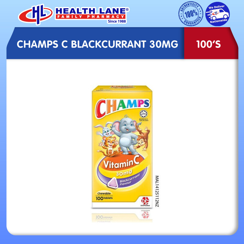 CHAMPS C BLACKCURRANT 30MG 100'S